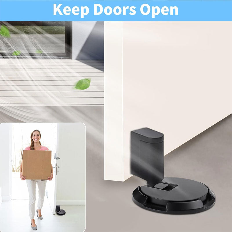 Invisible silent mechanical doorstop